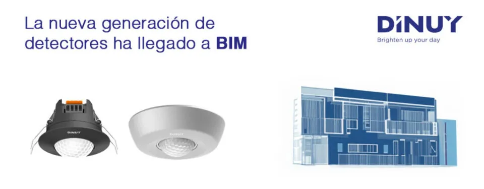 DINUY amplía su catálogo BIM con nuevos detectores Bluetooth