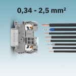 Bornas para carril con tecnología Push-X de PHOENIX CONTACT para cableados a partir de 0,34 mm²