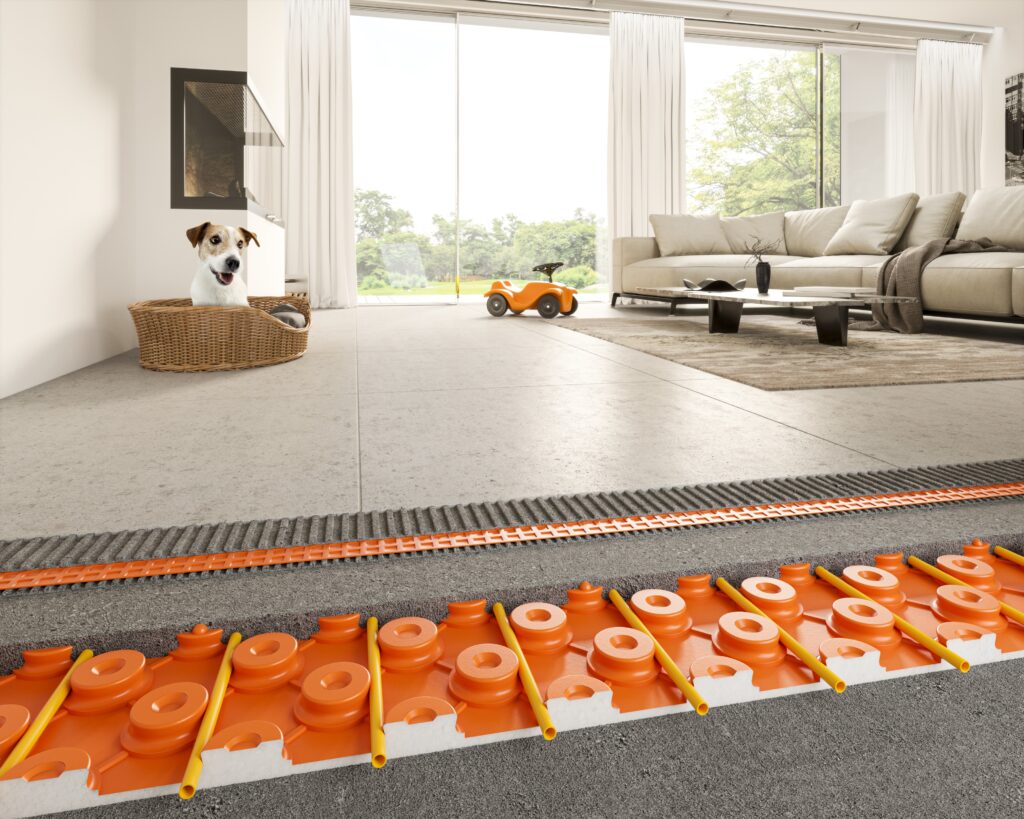 Climatización de viviendas a través de suelos y paredes cerámicos de SCHLÜTER con ahorro energético