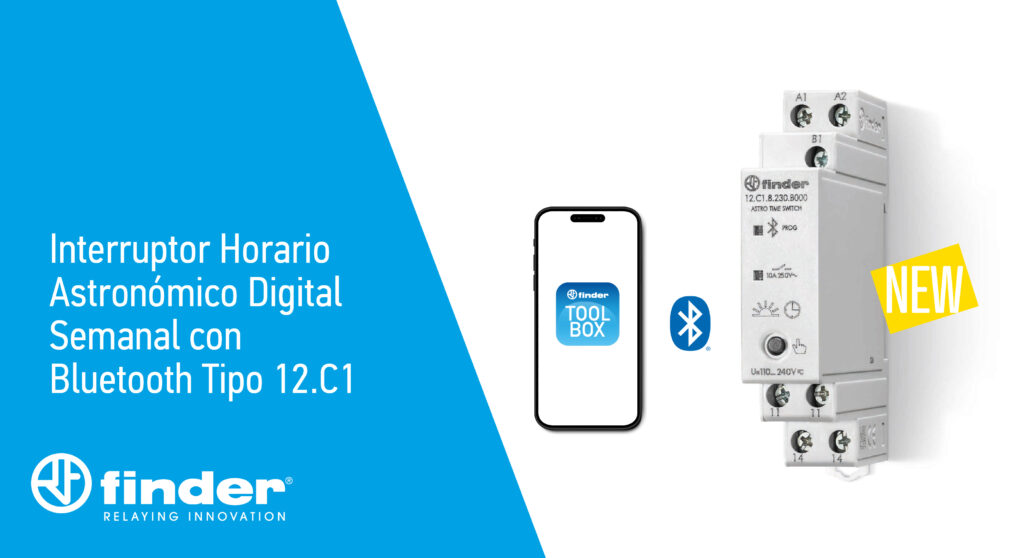 FINDER amplía su gama de interruptores horarios con el nuevo Tipo 12.C1