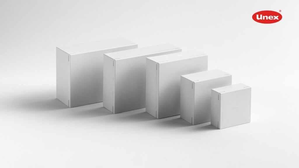 UNEX apuesta por los materiales termoplásticos de origen 100% reciclado con la nueva gama de Cajas de conexiones 40 y la ampliación de Bandejas aislantes 66 en U48X 